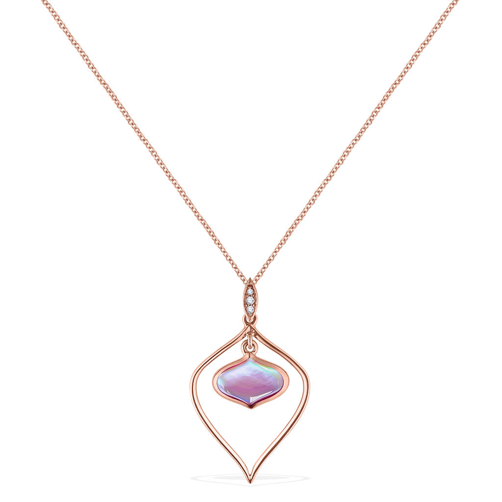 888609 - 14K Rose Gold - Kabana Inlay Pendant