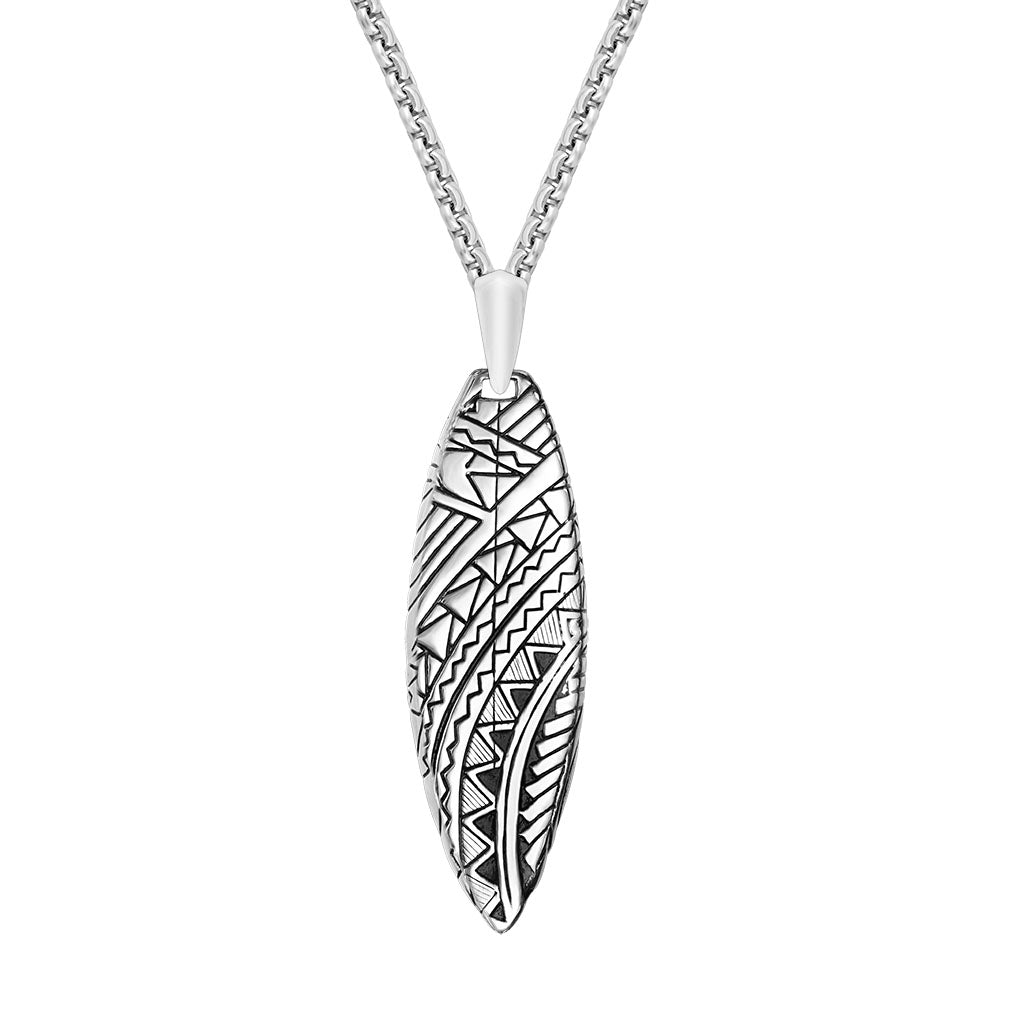 771658 - Sterling Silver - Effy Tribal Surfboard Pendant