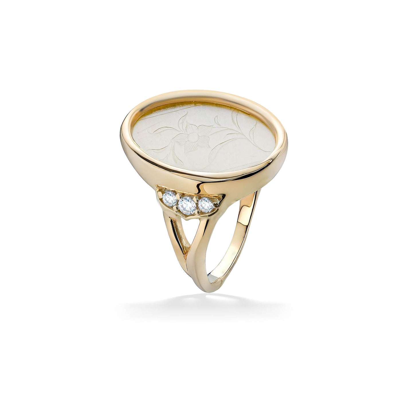 43995 - 14K Yellow Gold - Gaming Counter Ring