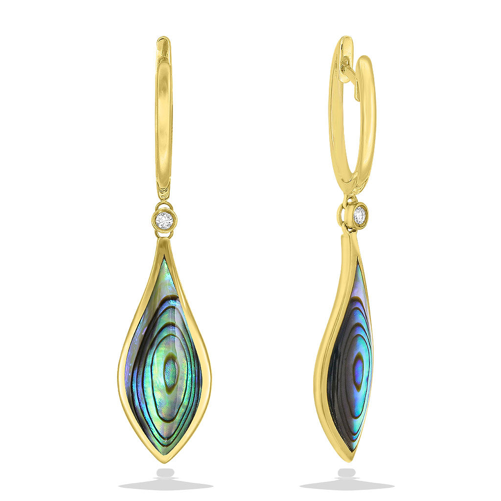 889517 - 14K Yellow Gold - Frederic Sage Venus Drop Huggie Earrings