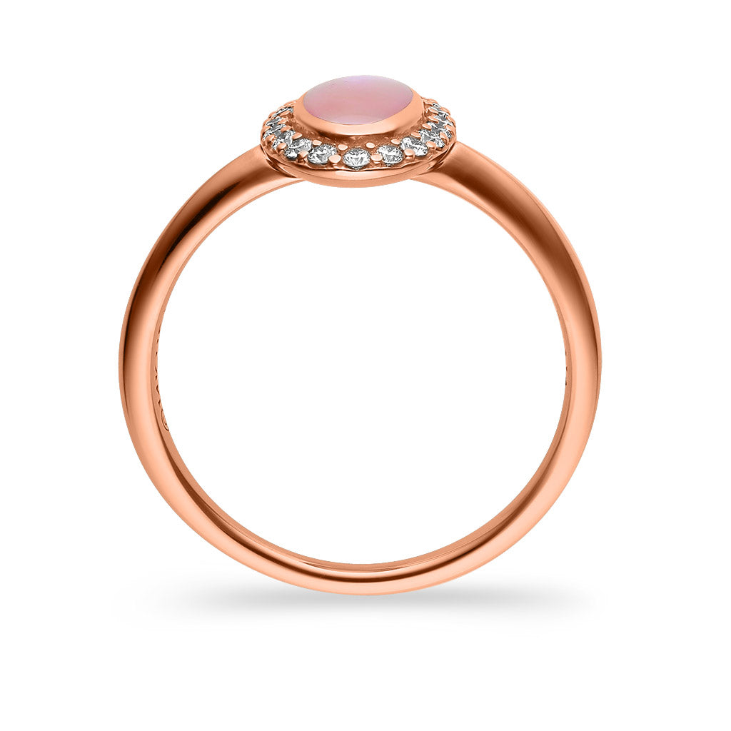 772183 - 14K Rose Gold - Kabana Inlay Oval Ring