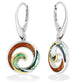 44299 - 18K Yellow Gold and Sterling Silver - Wave Leverback Earrings