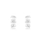 44296 - 14K White Gold - Plumeria Half Hoop Earrings