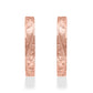 61420 - 14K Rose Gold - 4mm Hawaiian Heirloom Royal Scroll Hoop Earrings