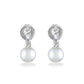 44375 - 14K White Gold - Pua Lei Earrings