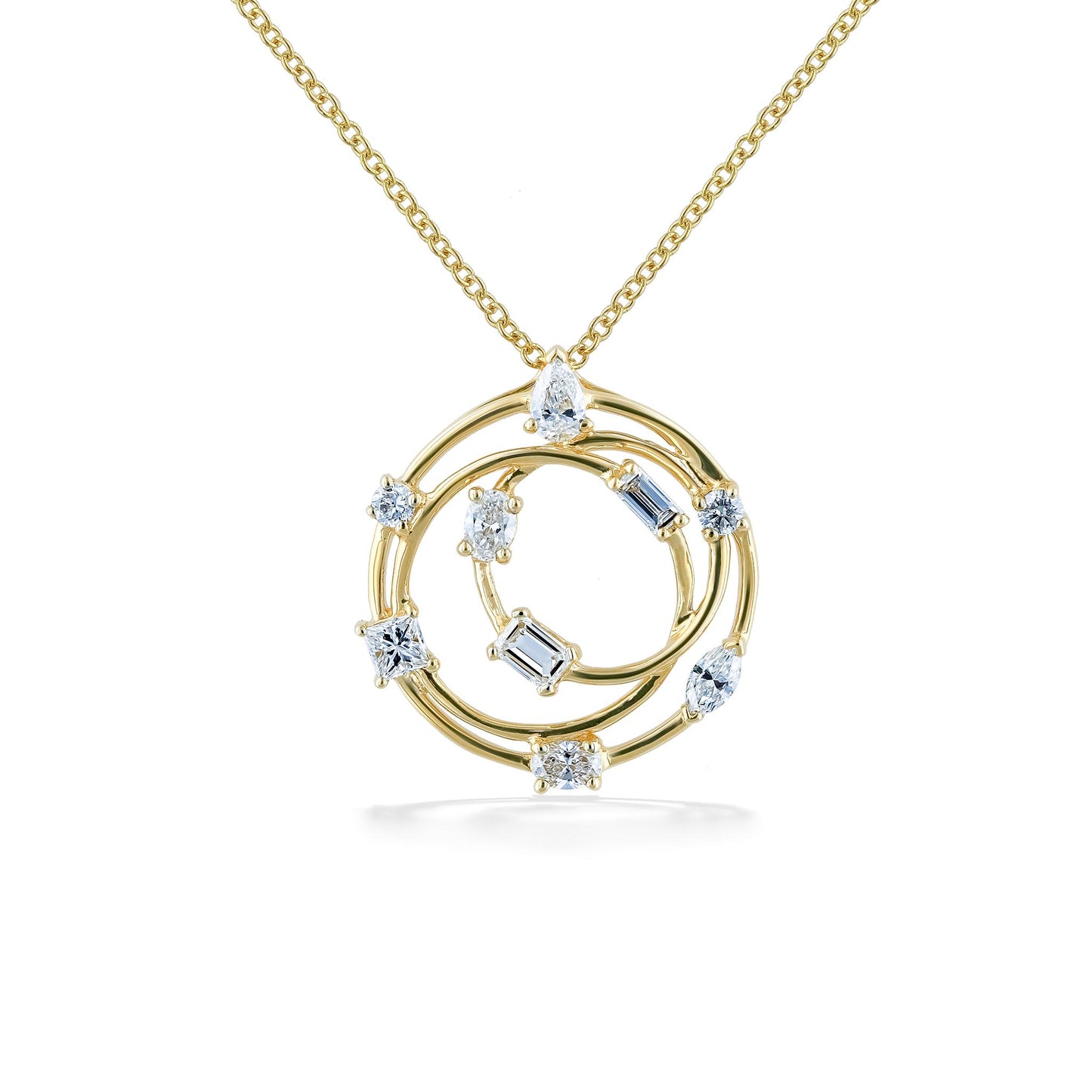 890820 - 14K Yellow Gold - Effy Multi Circle Pendant