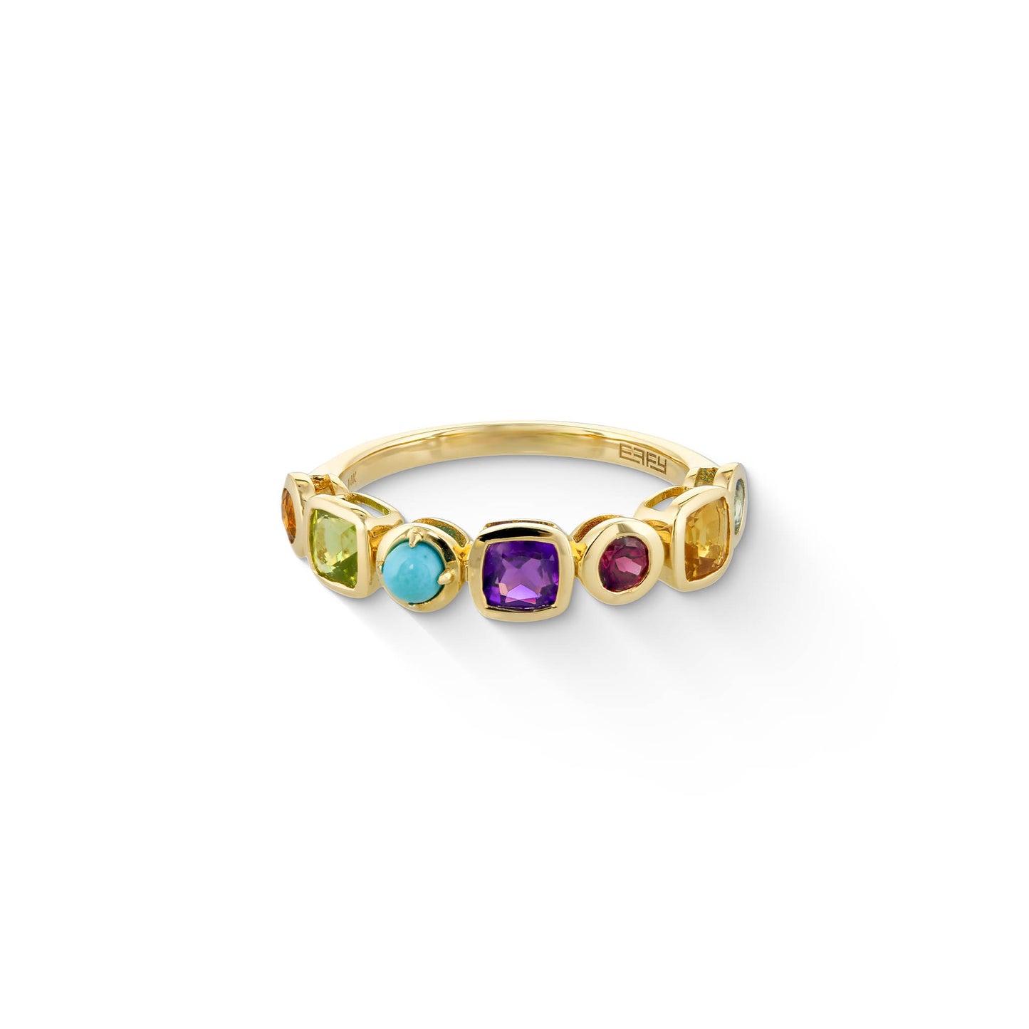 773073 - 14K Yellow Gold - Effy Multicolor Gemstone Bezel Ring
