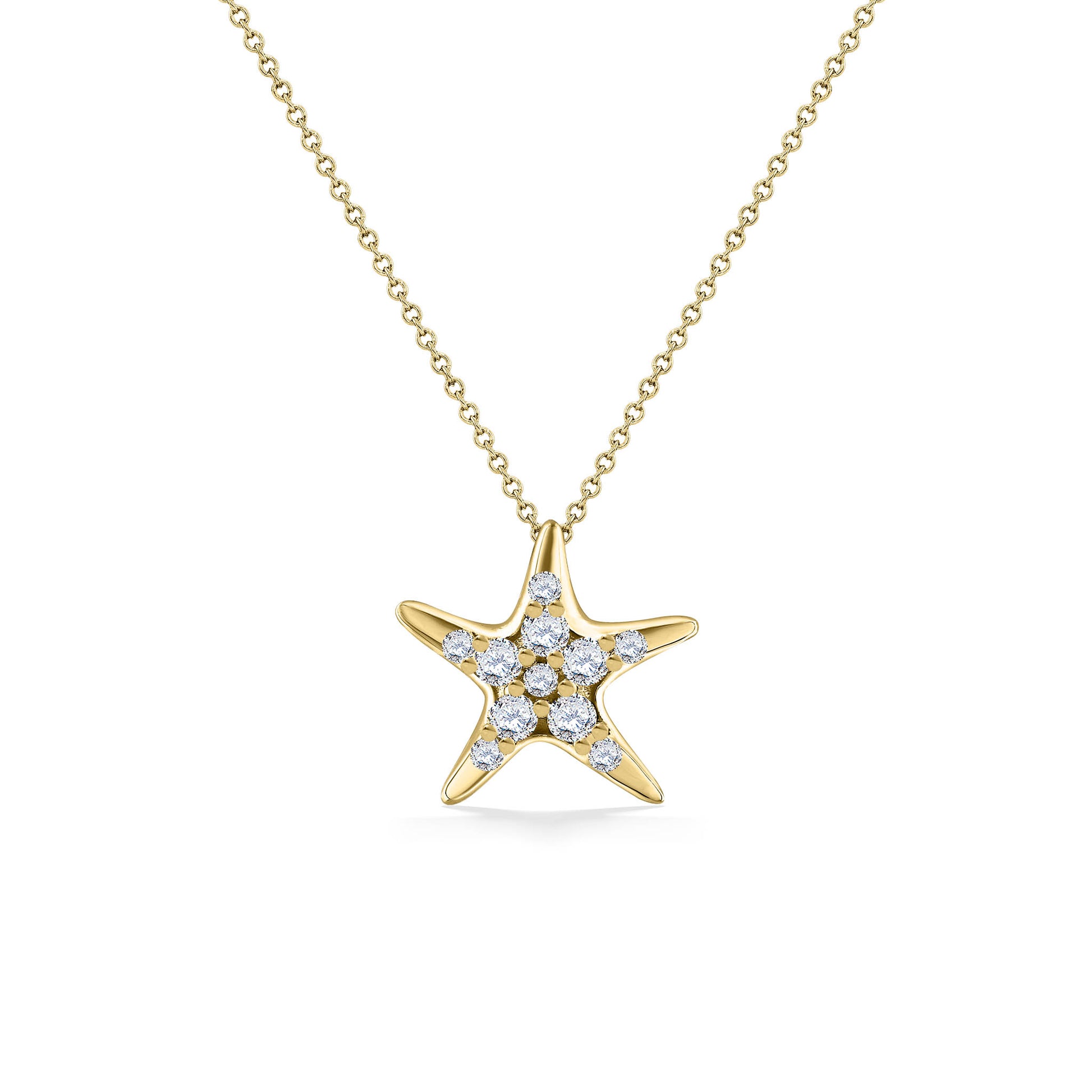 44452 - 14K Yellow Gold - Starfish Pendant