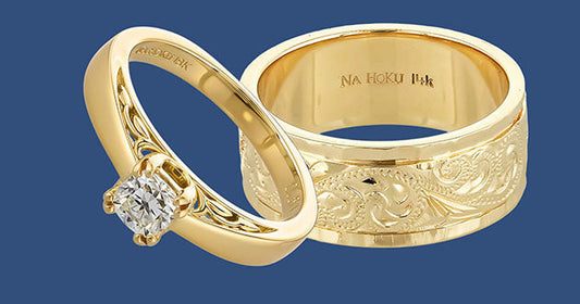 Na Hoku Rings in 14K and 18K Yellow Gold