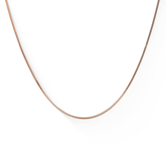 764451 - 14K Rose Gold - 18" Foxtail Mesh Chain, 0.8mm