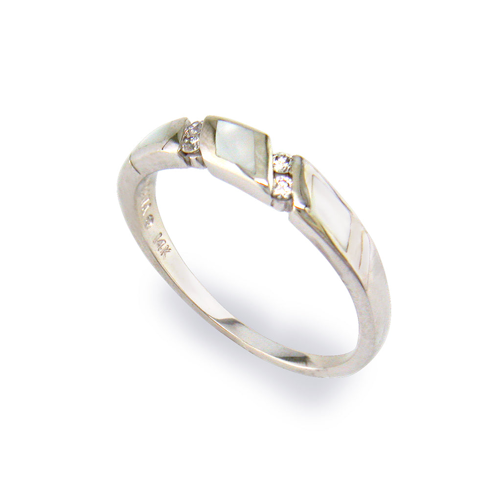 759428 - 14K White Gold - Kabana Inlay Ring