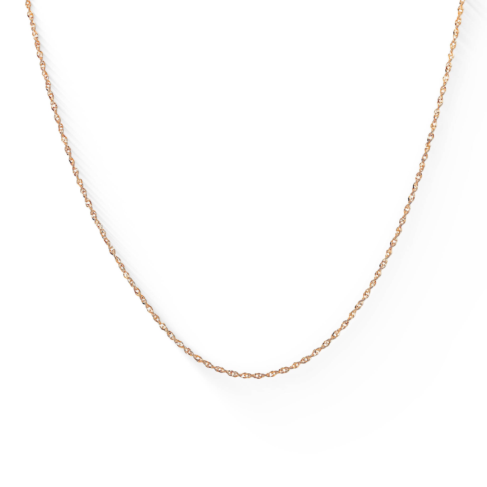 700158 - 14K Rose Gold - 20" Singapore Chain, 1.1mm