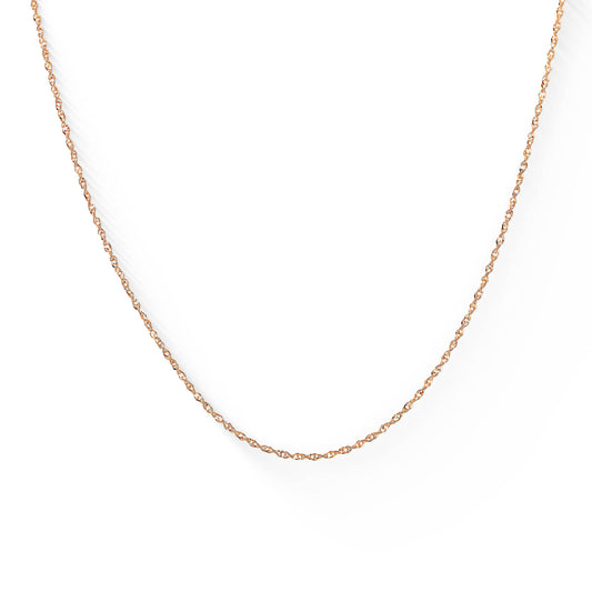 700158 - 14K Rose Gold - 20" Singapore Chain, 1.1mm