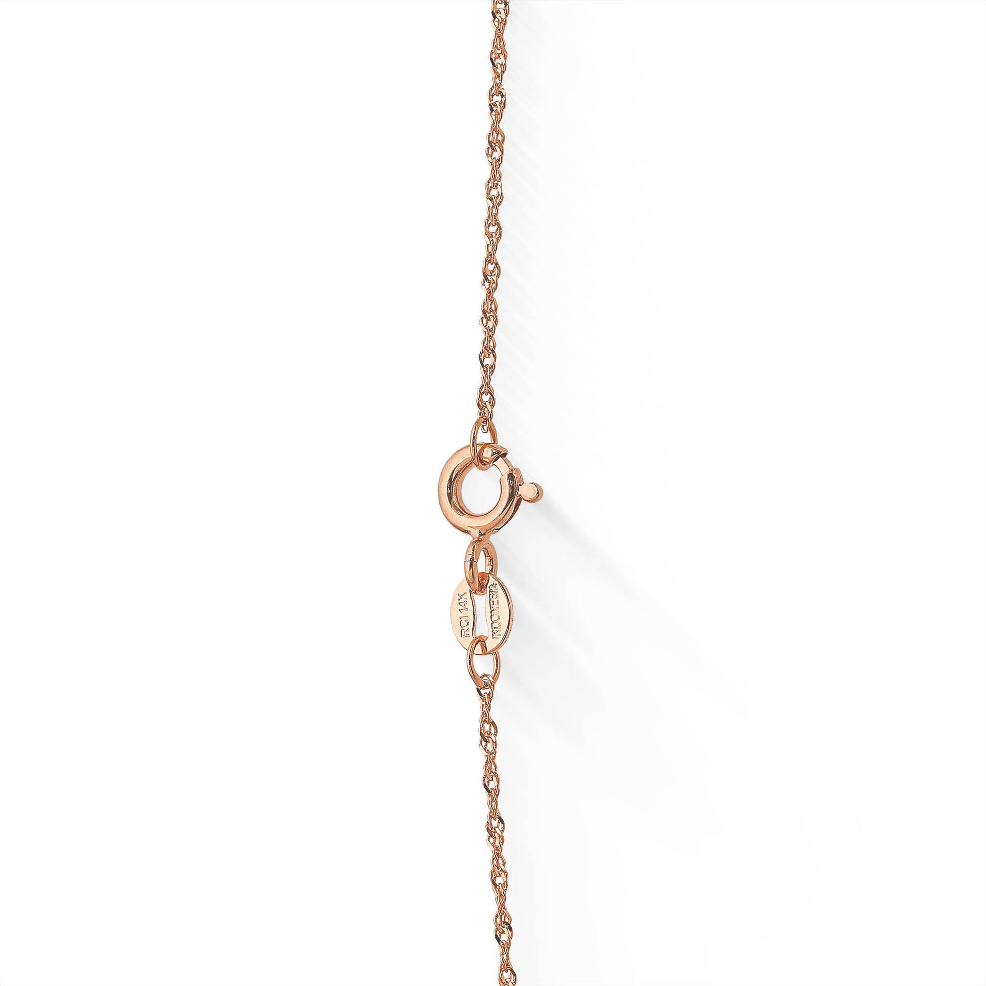 700158 - 14K Rose Gold - 20" Singapore Chain, 1.1mm