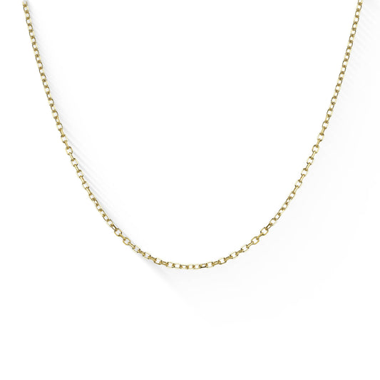 700567 - 14K Yellow Gold - 18" Oval Cable Chain,  1.3mm