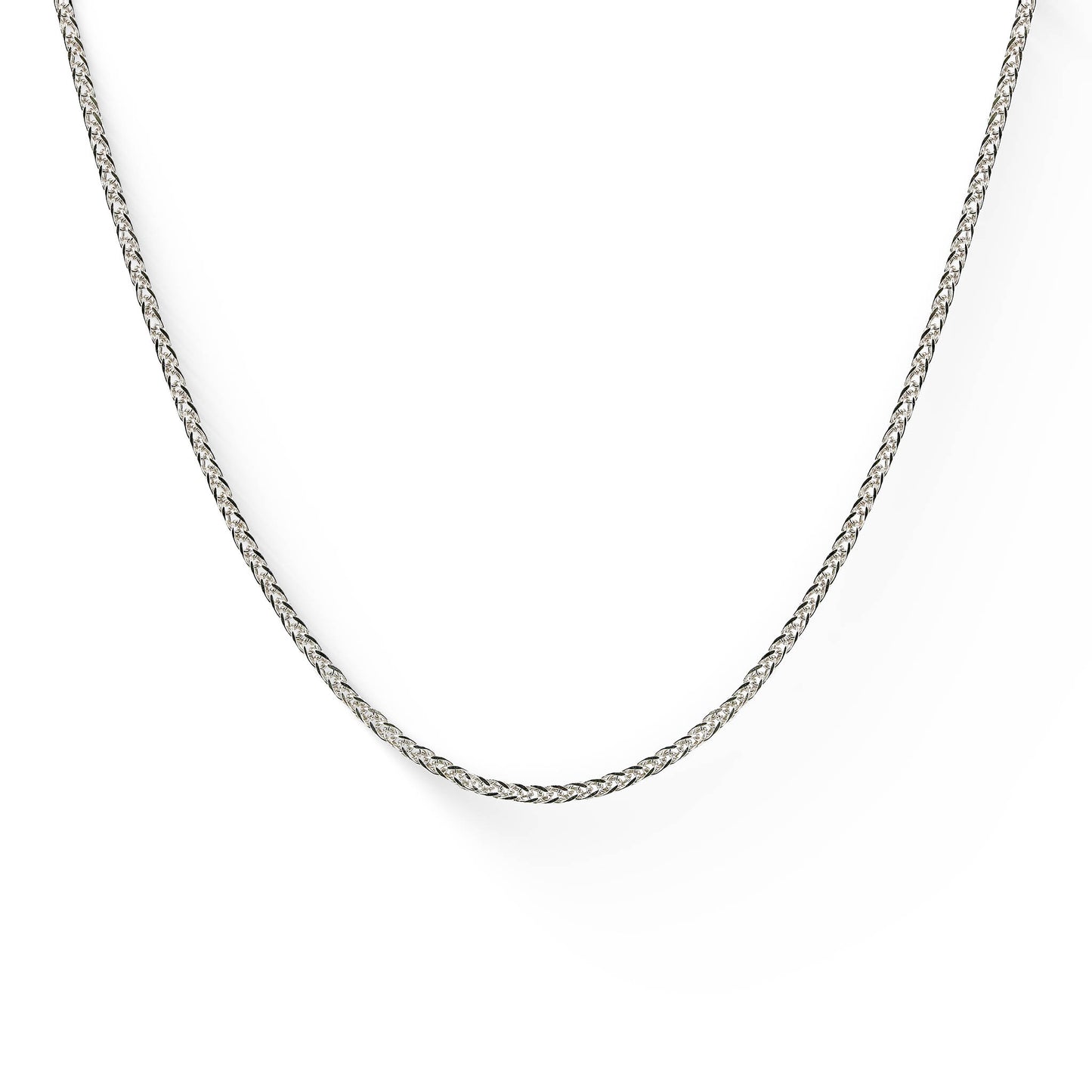 700650 - Sterling Silver - 22" Adjustable Square Wheat Chain, 1.0mm