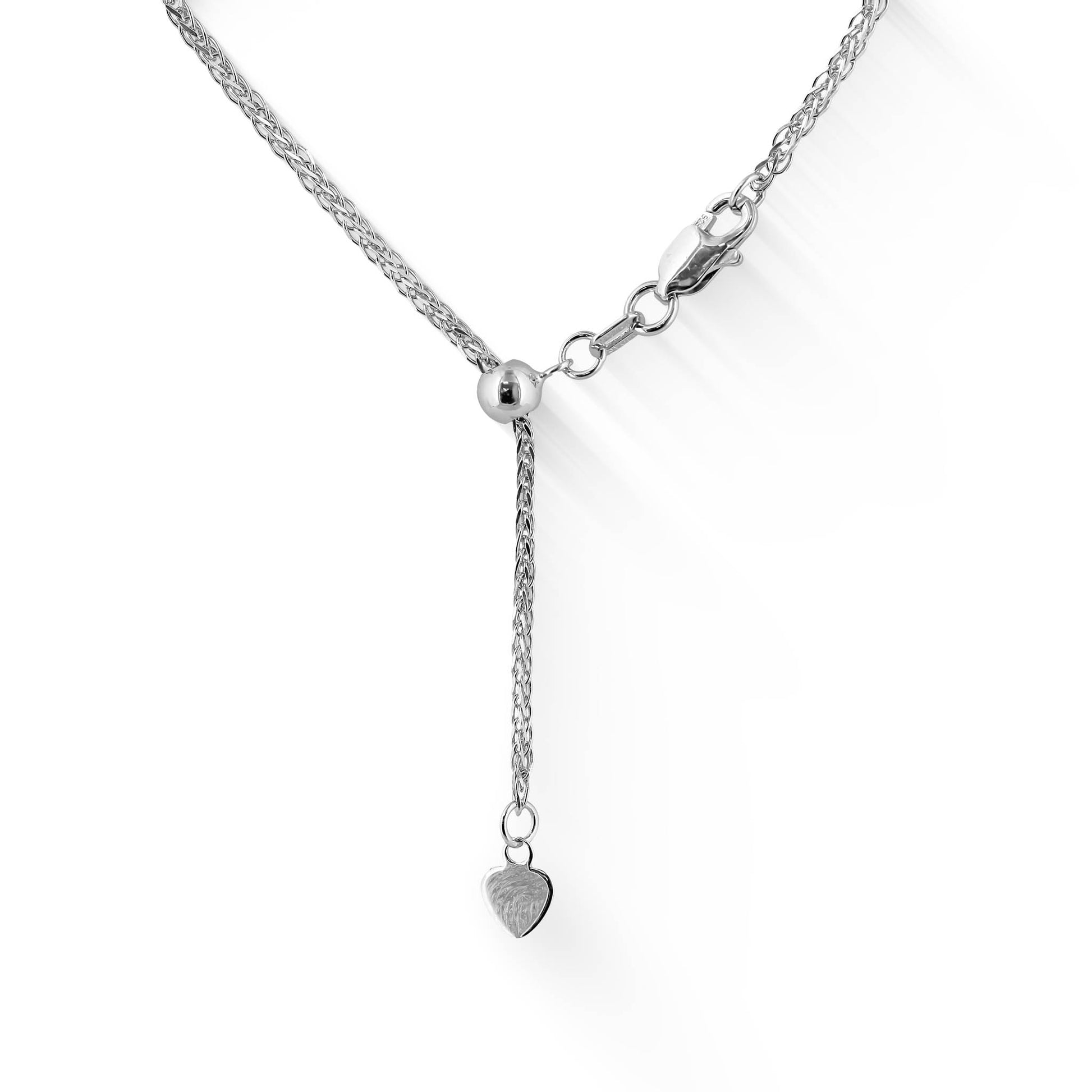 700650 - Sterling Silver - 22" Adjustable Square Wheat Chain, 1.0mm