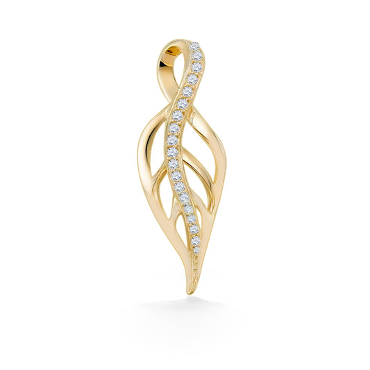 10254 - 14K Yellow Gold - Maile Leaf Pendant