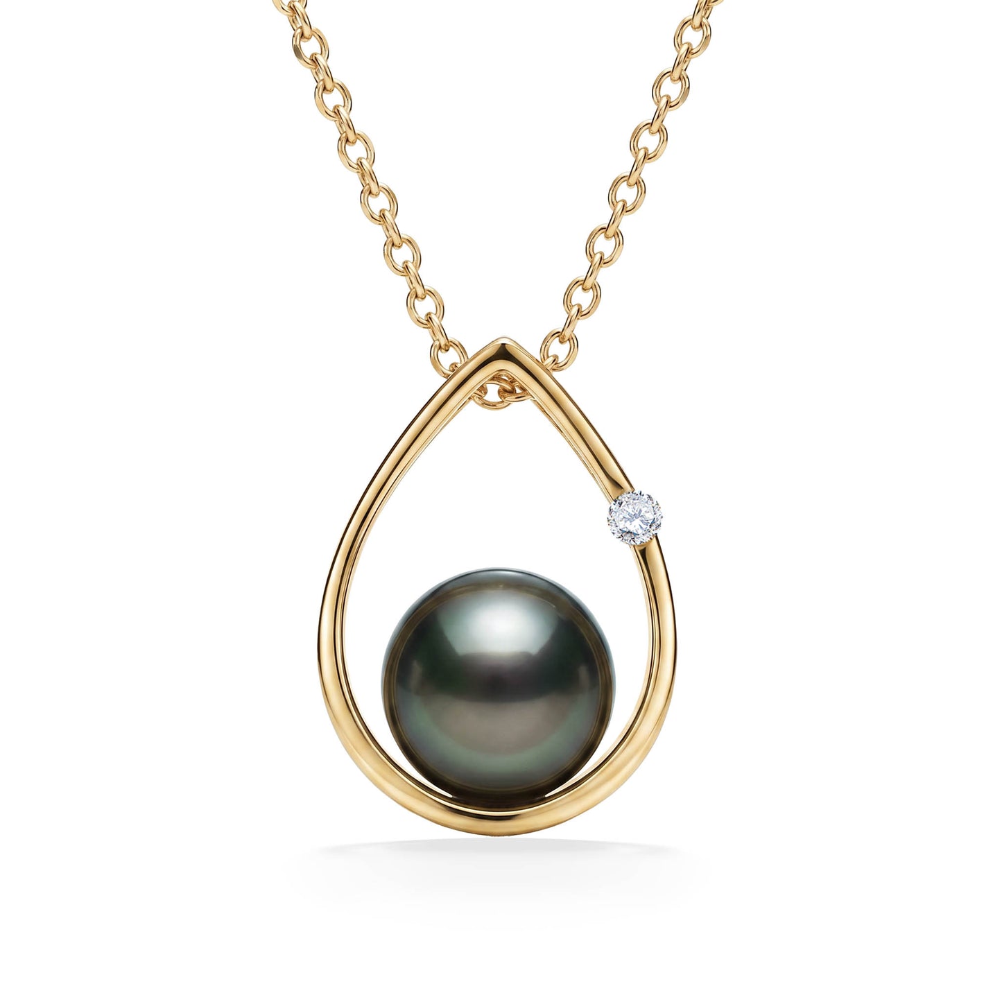 19152 - 14K Yellow Gold - Raindrop Pendant