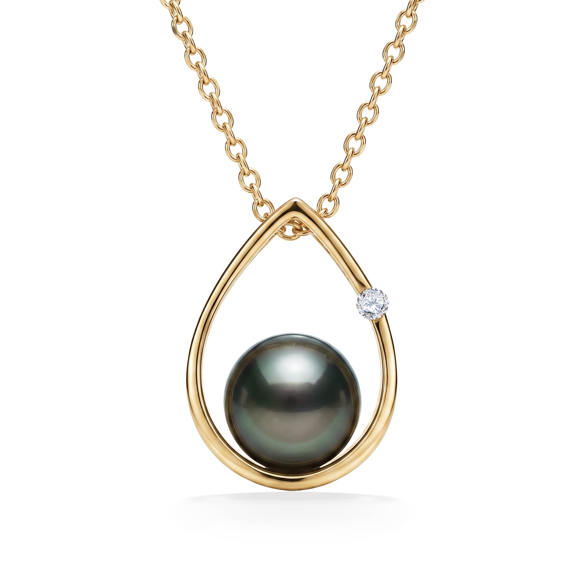 19152 - 14K Yellow Gold - Raindrop Pendant