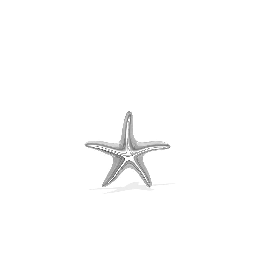 19199 - 14K White Gold - Starfish Pendant