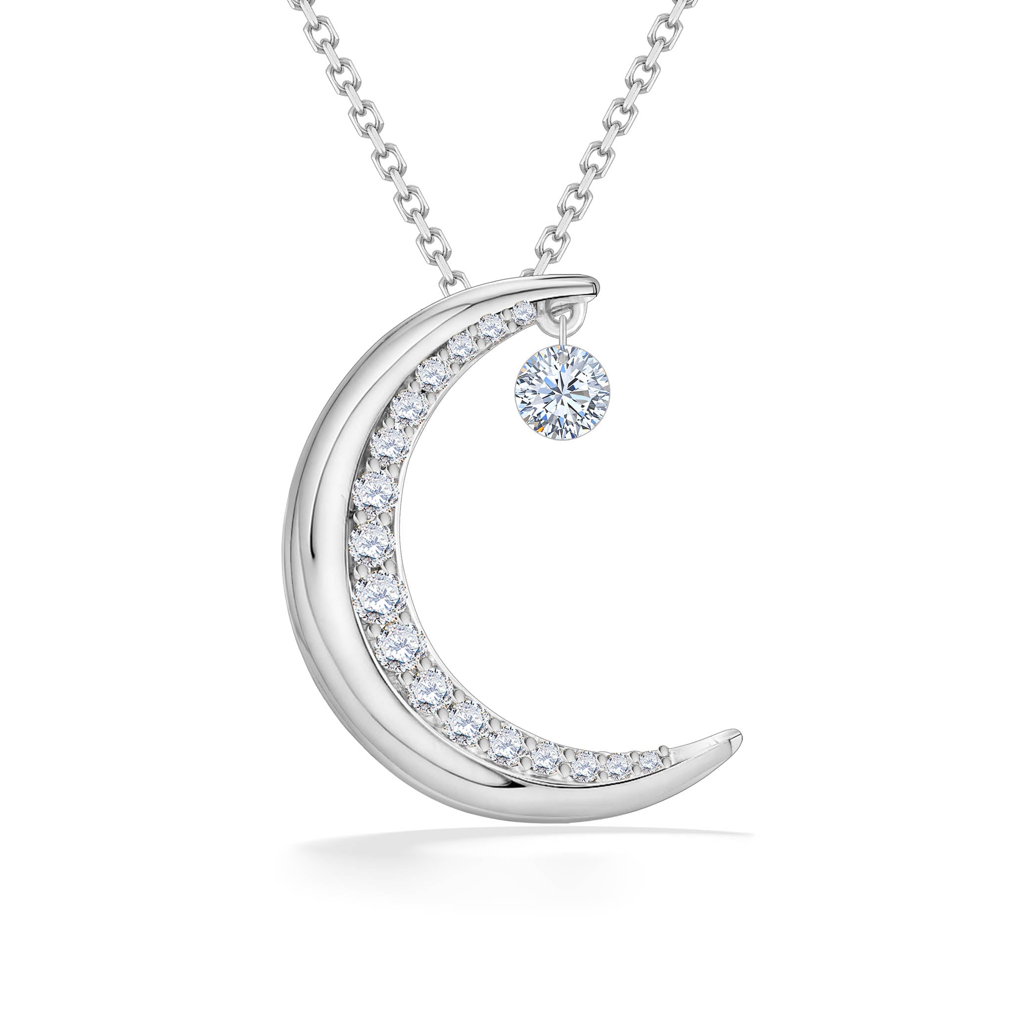 Loved to the moon and back Fingerprint Necklace in Silver or 9ct Gold -  Hold upon Heart