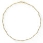 768832 - 14K Yellow Gold - 17" Twisted Diamond Cut Omega Necklace