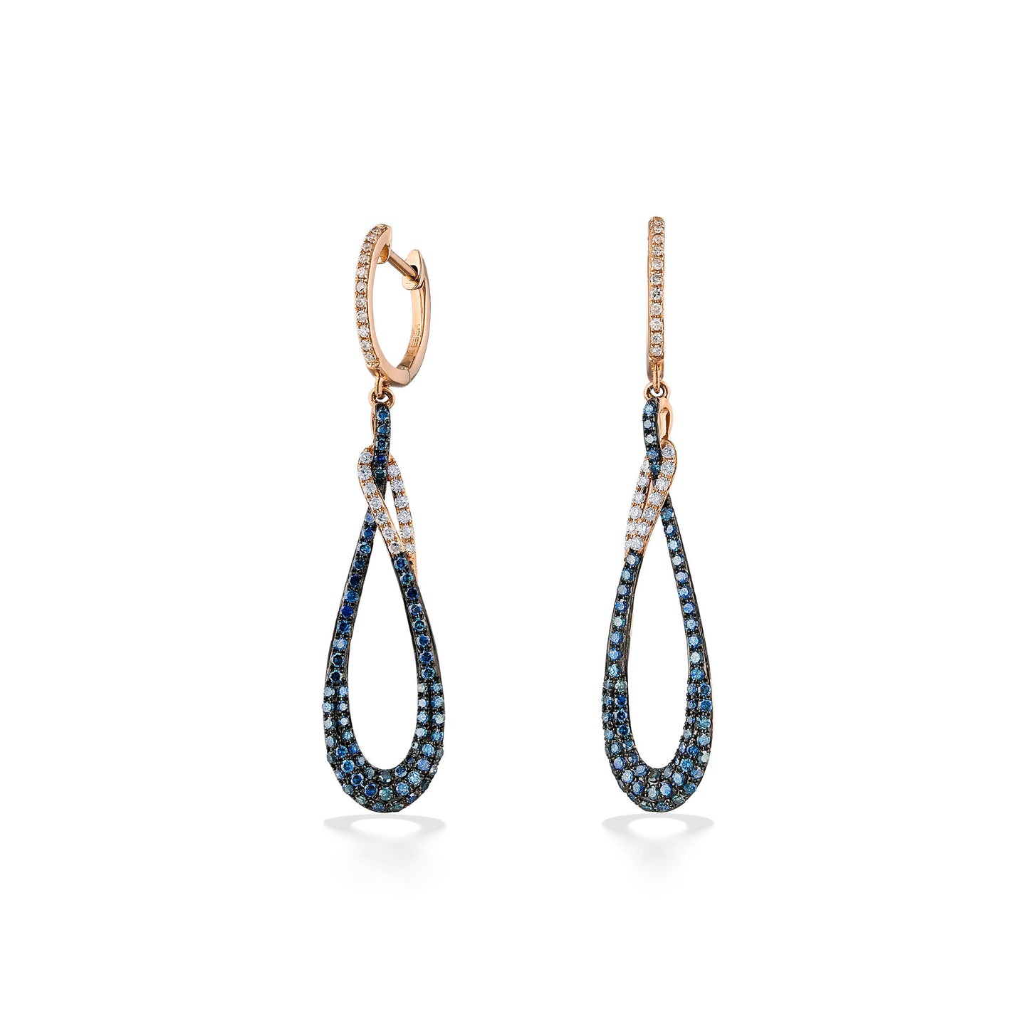 770203 - 14K Rose Gold - Effy Bella Bleu Earrings