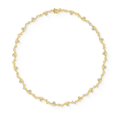 40735 - 14K Yellow Gold - Waterfall Link Necklace