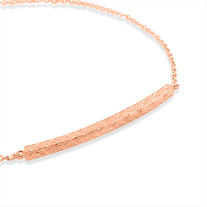 40441 - 14K Rose Gold - Maile Scroll Bar Bracelet