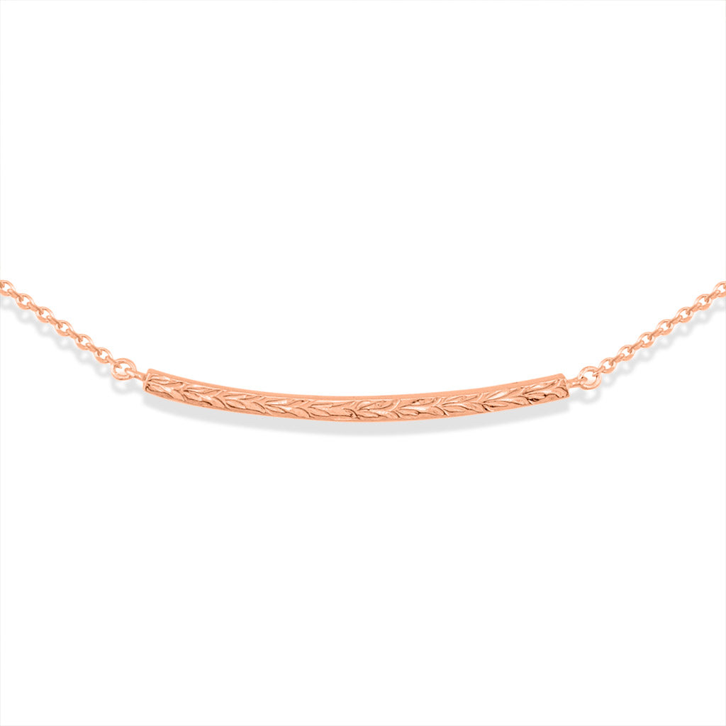 40441 - 14K Rose Gold - Maile Scroll Bar Bracelet