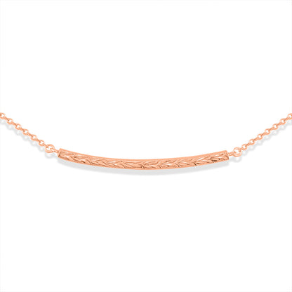 40441 - 14K Rose Gold - Maile Scroll Bar Bracelet