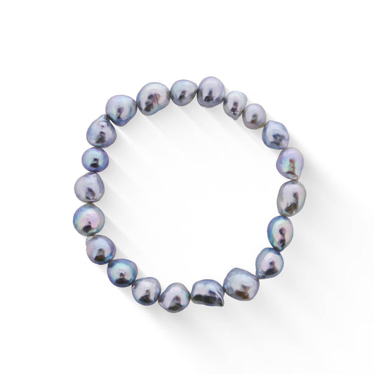 206143 - Undefined - Natural Blue Akoya Pearl Stretch Bracelet