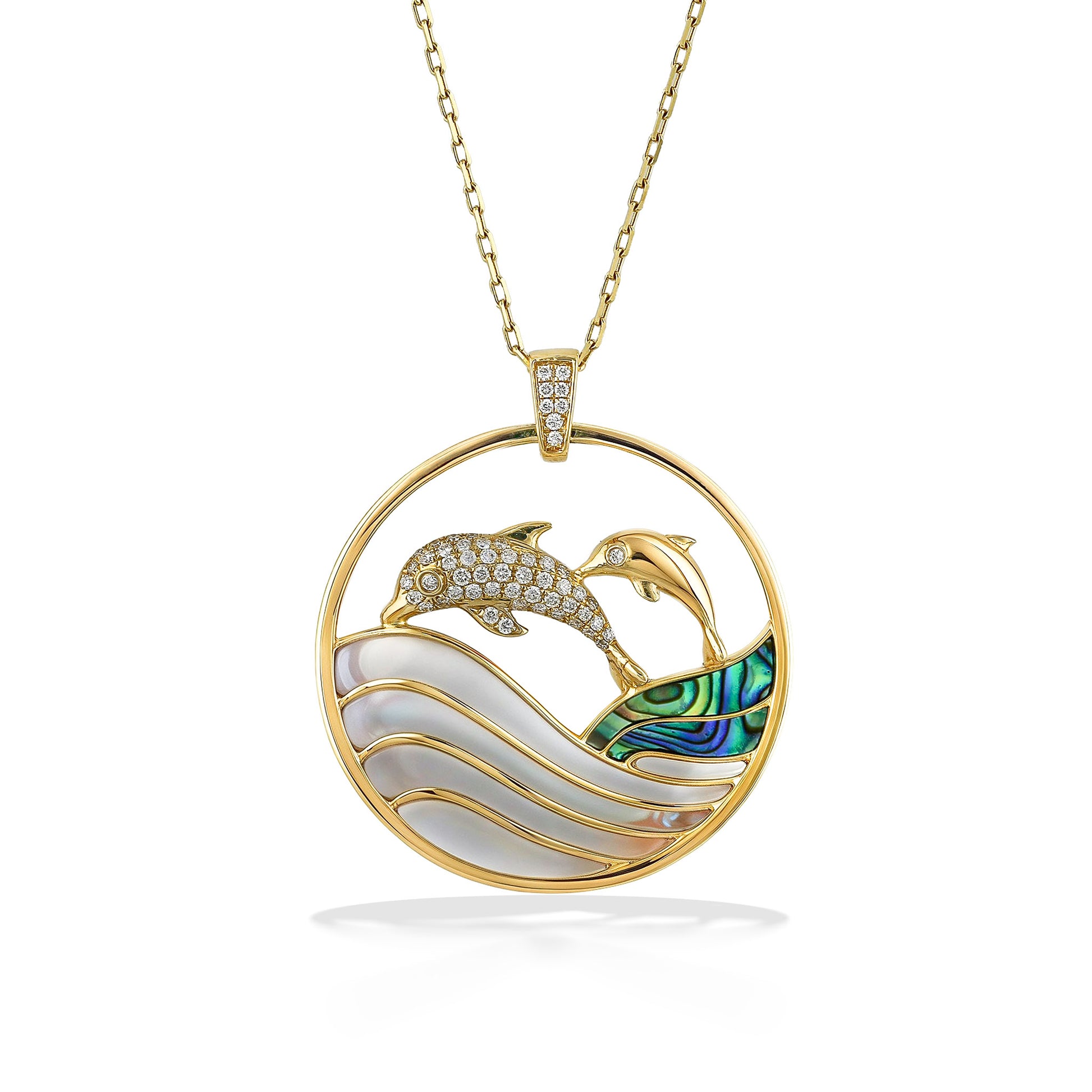 770424 - 14K Yellow Gold - Frederic Sage Dolphin Pendant