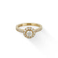 43185 - 14K Yellow Gold - Maile Scroll Solitaire Halo Ring