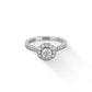 43186 - 14K White Gold - Maile Scroll Round Halo Ring
