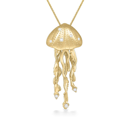 43295 - 14K Yellow Gold - Jellyfish Pendant