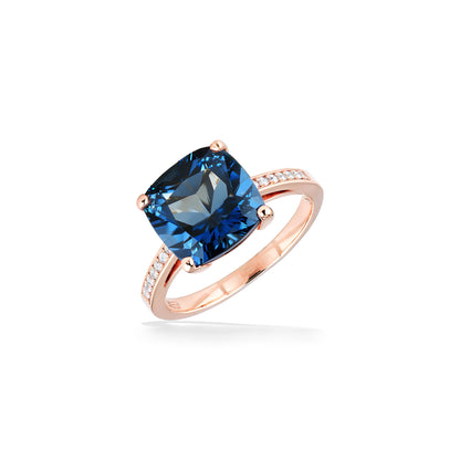 770580 - 14K Rose Gold - Effy London Blue Topaz Ring