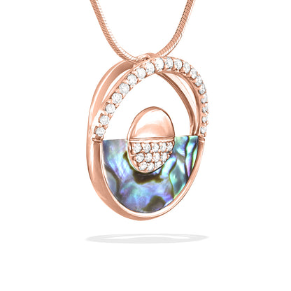 Side view of pendant showcasing hidden bail and how chain is attached to the pendant. Item No. 47590