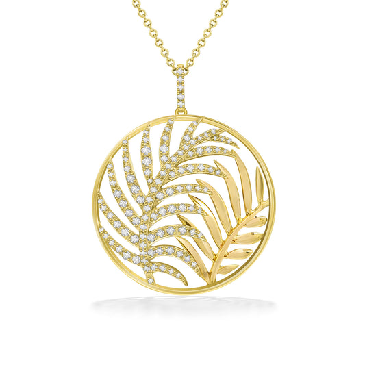 771985 - 14K Yellow Gold - Effy Palm Leaf Pendant