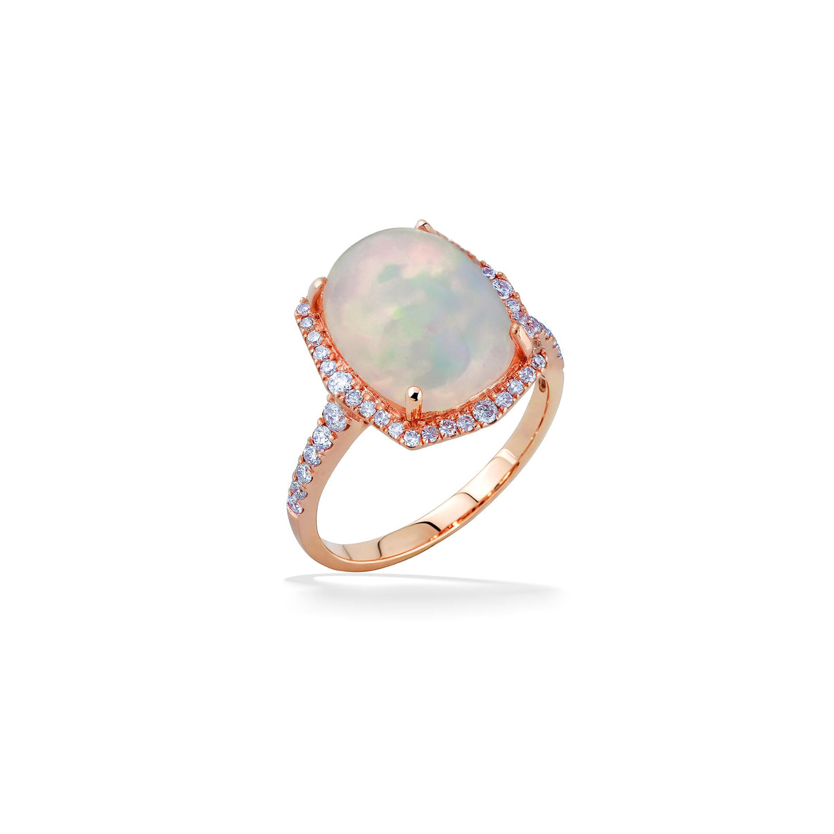 Effy Opal Ring – 14k Rose Gold – 4.10 Carat Opal Inlay – Na Hoku