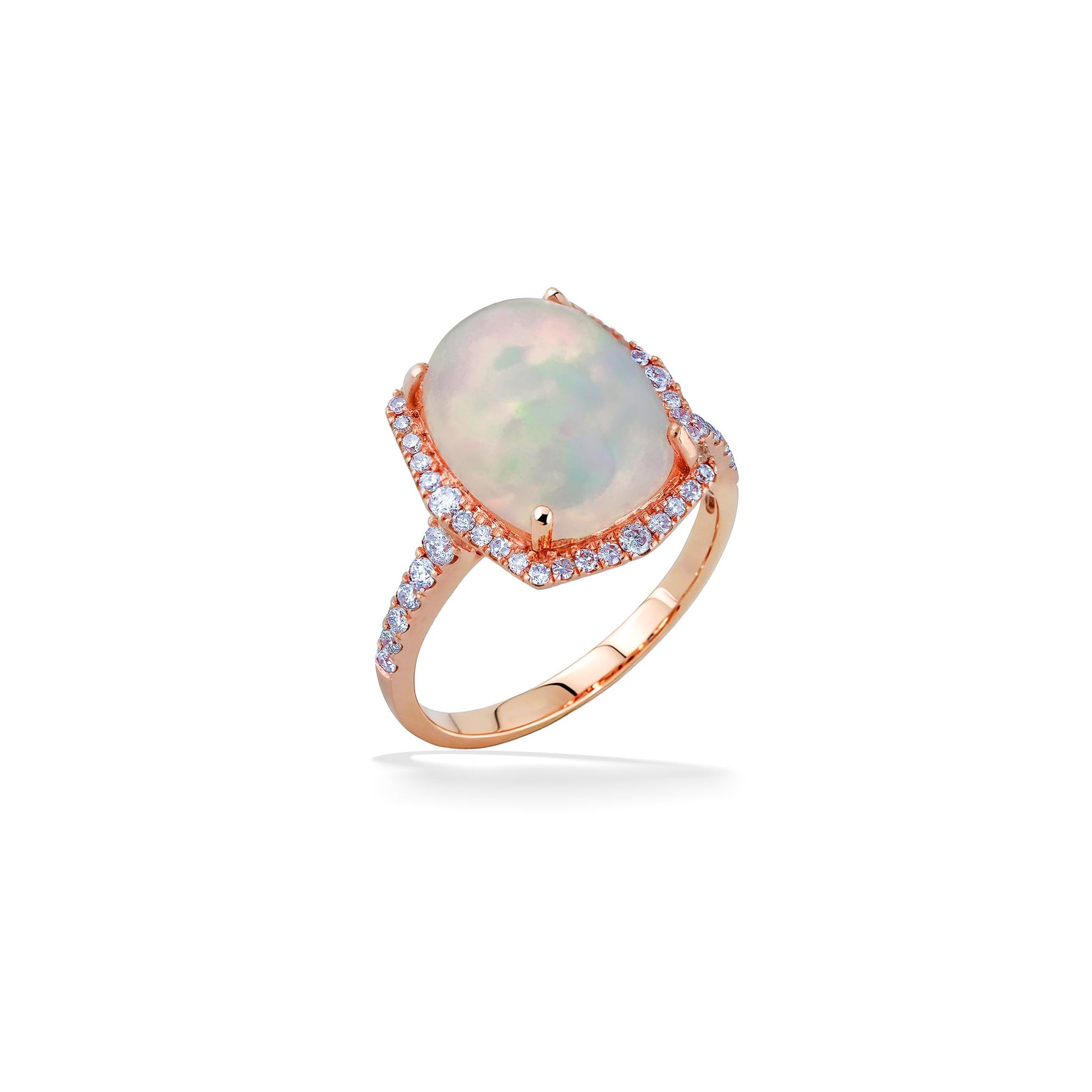 Effy Opal Ring – 14K Rose Gold – Carat Opal Inlay – Na Hoku
