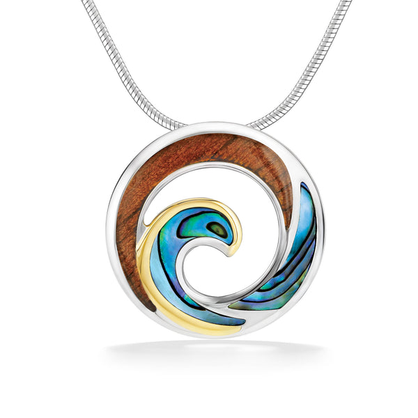 Abalone Koru Spiral Necklace