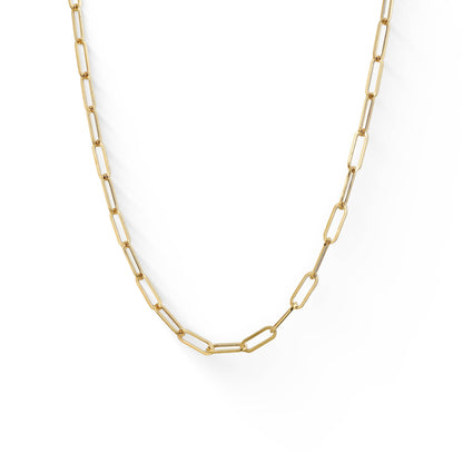 777224 - 14K Yellow Gold - 18"  Polished Paperclip Chain, 3.2mm