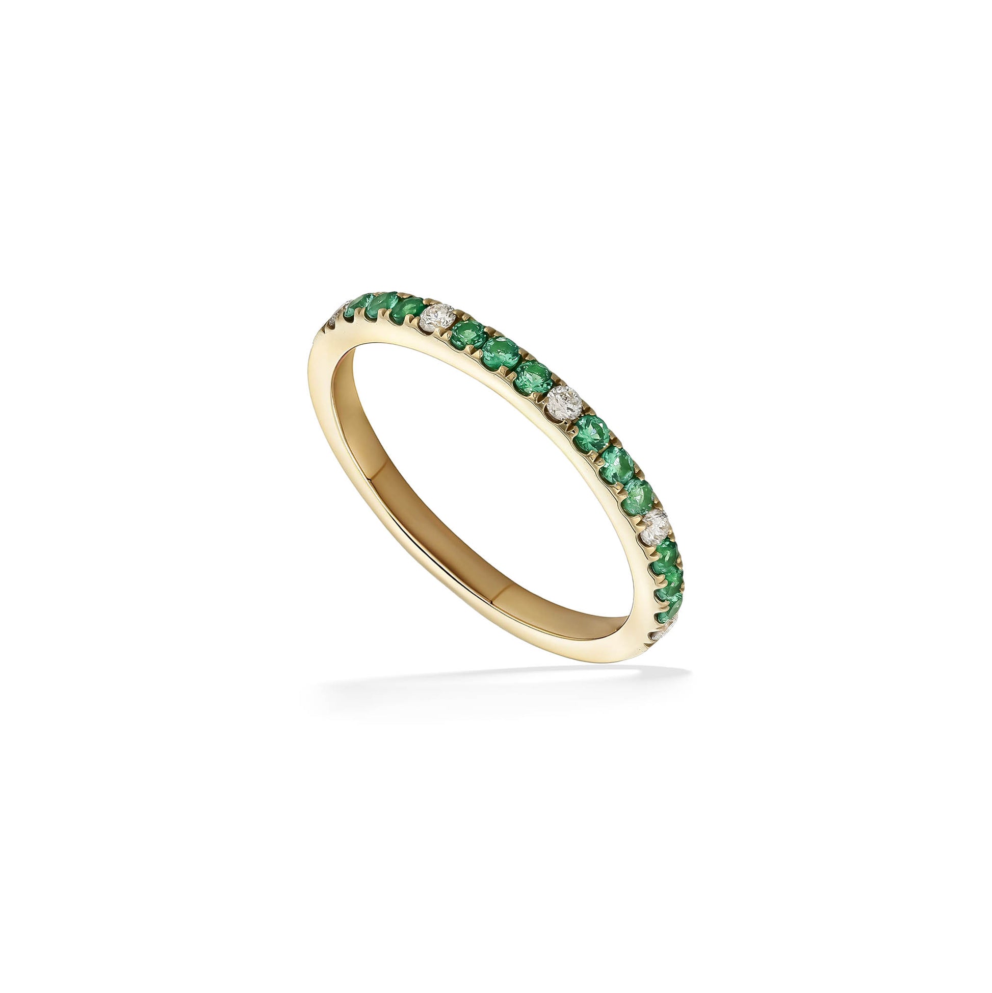 773040 - 14K Yellow Gold - Effy Emerald and Diamond Ring