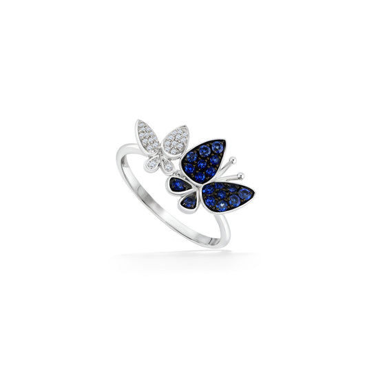773041 - 14K White Gold - Effy Butterflies Ring
