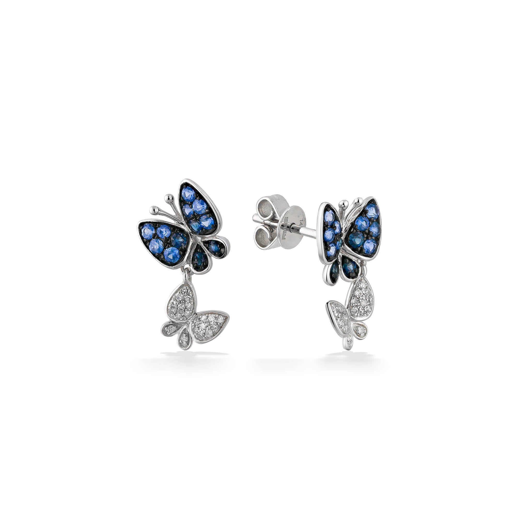Beautiful Blue Morpho Butterfly Shaped Dangle Earrings | DOTOLY