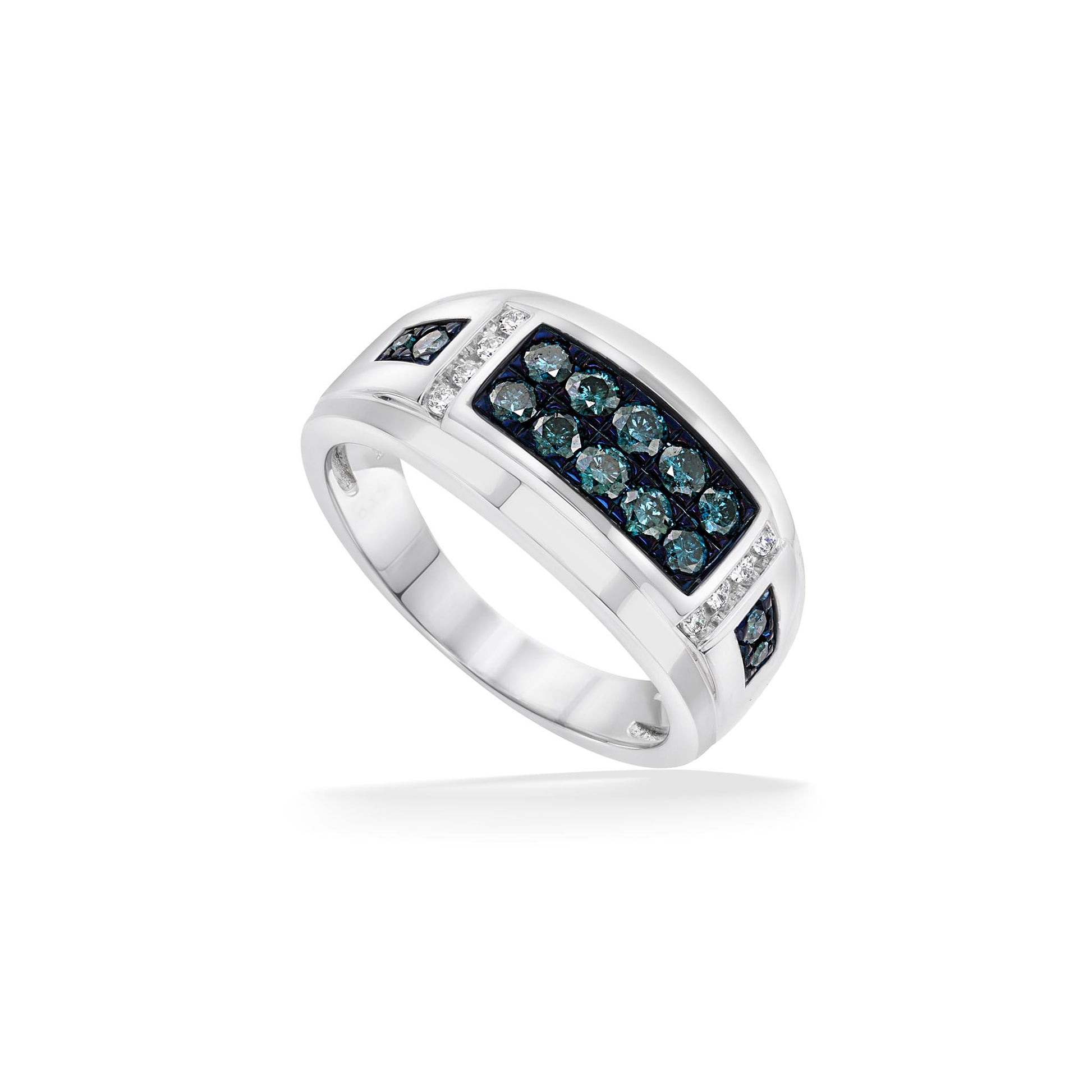 Effy Blue and White Diamond Men's Ring – Na Hoku