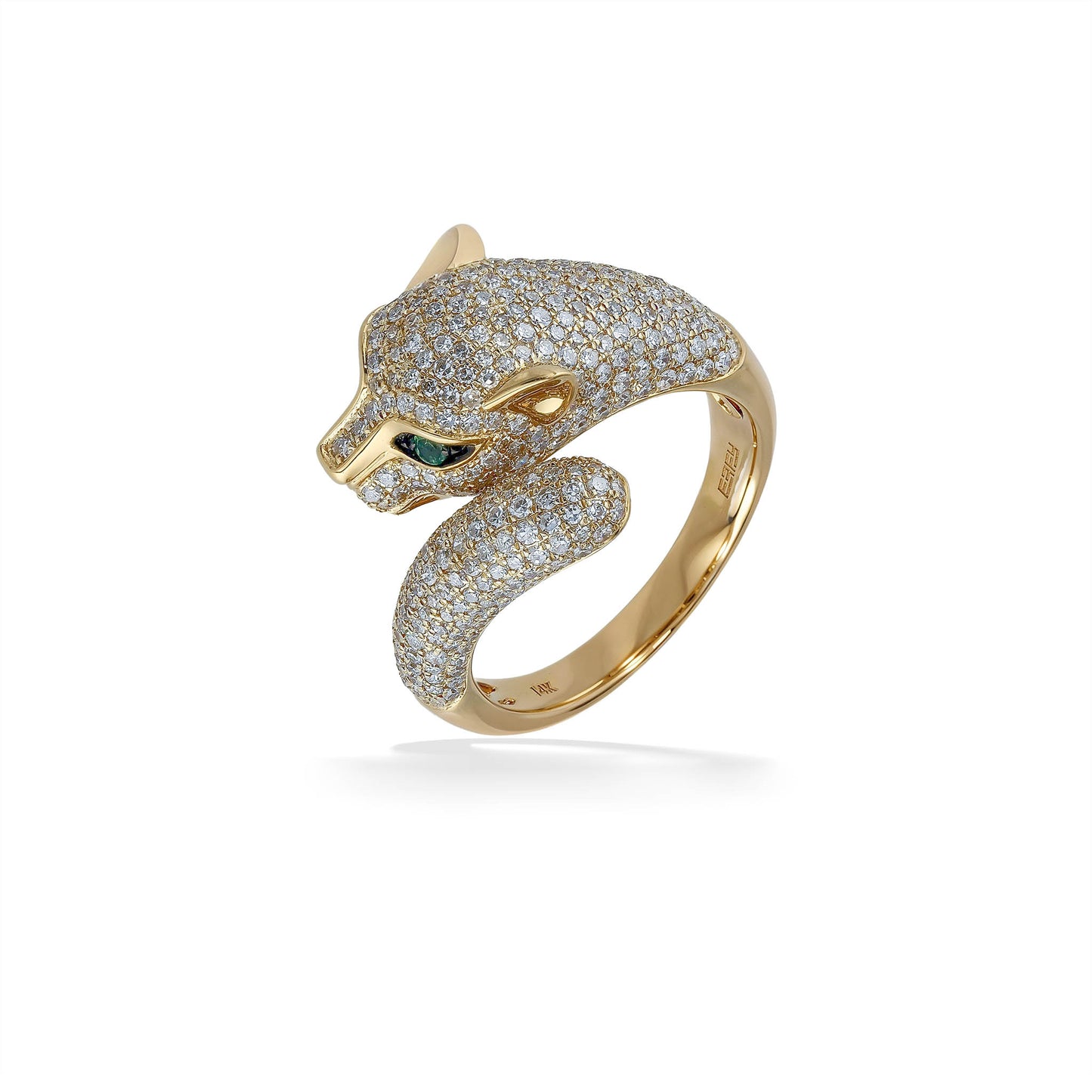 890945 - 14K Yellow Gold - Effy Panther Ring