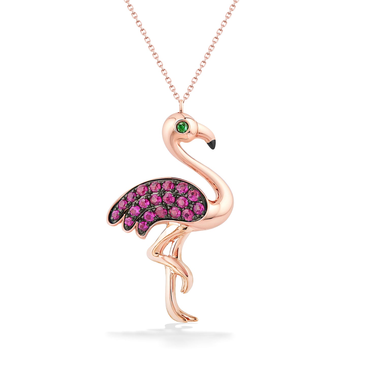 890928 - 14K Rose Gold - Effy Flamingo Pendant
